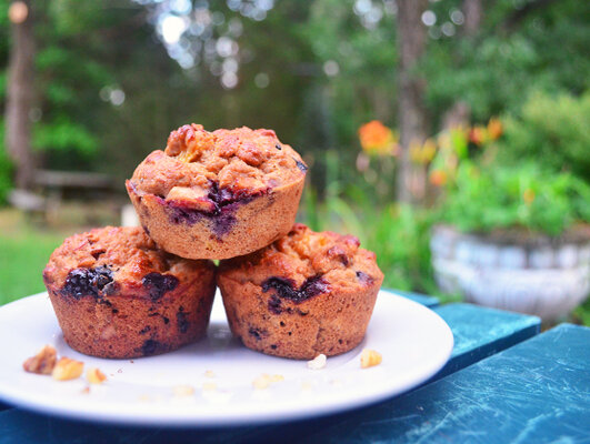 American Vegan Society Peach Oatmeal Breakfast Muffins