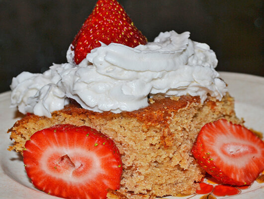 Basic Vanilla or Chocolate Cake Slice